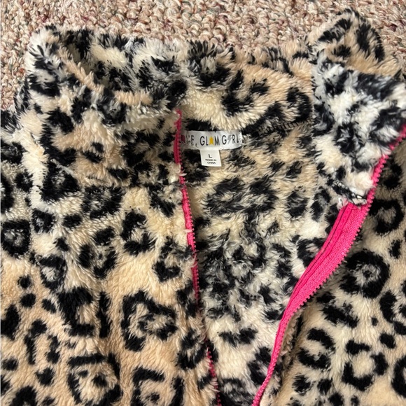 Kids Fleece Jacket Black with Leopard Print from Poshmark - Picture 2 of 2